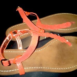 Burnt orange sandals gap